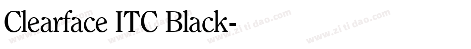 Clearface ITC Black字体转换